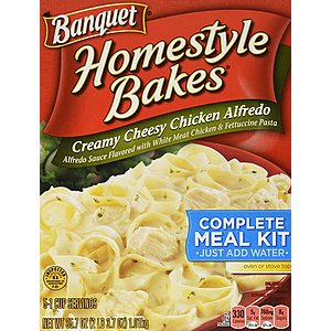 Banquet Home Style Bakes Creamy Cheesy Chicken Alfredo, 6 Count (Pack of 6) $13.47 a/c YMMV $19.95 s&s