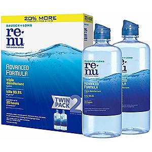 2-Pack of 12oz Bausch + Lomb ReNu Contact Lens Solution $8.27 w/ S&S + Free S&H