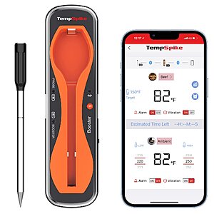 ThermaPro TempSpike 500ft wireless bluetooth meat thermometer $52.47 AC