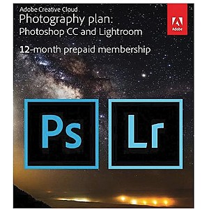 Adobe Creative Cloud Photography Plan for Windows/Mac, 20 GB of Storage (1 User) [12-Month Subscription Download] - $92.99 Staples
