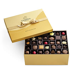 Assorted Chocolate Gold Gift Box, Gold Ribbon, 140 pc.  - $135