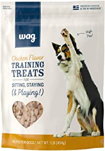 1 pound Wag Training Treats for Dogs (Chicken) $3.79 w/Subscribe & Save, and 40% off coupon