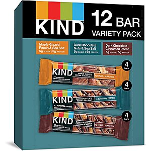 12-Ct 1.4-Oz KIND Bars Nuts & Spices Variety Pack $9.95 w/ S&S + free shipping w/ Prime or on $25+