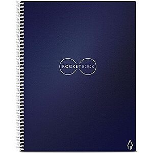 Rocketbook Smart Reusable 8.5"x11" Letter Size Notebook (Midnight Blue) $14.80 + free shipping w/ Prime or on $25+
