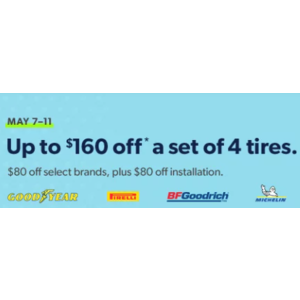 Sam's Club Members: Set of 4 Pirelli, Goodyear Tires, & More w/ Installation $160 Off & More