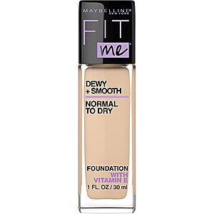1-Oz Maybelline New York Fit Me Dewy + Smooth Foundation Makeup (Various Colors) $2.55 w/ S&S + Free Shipping w/ Prime or on $25+