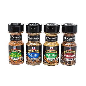 4-Count McCormick Grill Mates Variety Pack: Spices Everyday Grilling $8, Unique Blends Grilling $7.50 w/ S&S + Free Shipping w/ Prime or on $25+