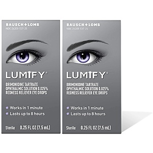 0.25-Oz Lumify Redness Reliever Eye Drops 2 for $25.55 ($12.76 each) w/ S&S + Free Shipping