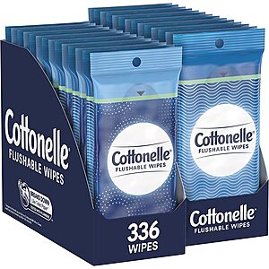 24-Pack 14-Count Cottonelle Fresh Care On-the-Go Flushable Wet Wipes $16.80 w/ S&S + Free Shipping w/ Prime or on $25+