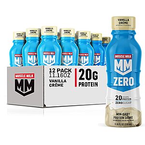12-Count 11.16-Oz Muscle Milk Zero Sugar 20g Protein Shake $17.70 & More w/ Subscribe & Save