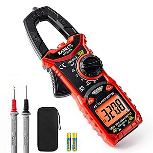 Amazon Prime Members: Kaiweets Digital Clamp Meter 600A Auto-Ranging AC Current AC/DC Voltage Tester (TRMS 4000 Counts) $16.35 + Free Shipping w/ Prime or on $25+