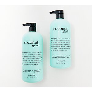 2-Count 32-Oz Philosophy 3-in-1 Shampoo, Shower Gel & Bubble Bath (Coconut Splash or Vanilla Coconut) $39 + Free Shipping