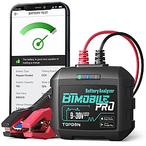 Topdon BTMobile Pro 12V/24V Wireless Bluetooth Car Battery Tester (100-2000CCA) $40 + Free Shipping