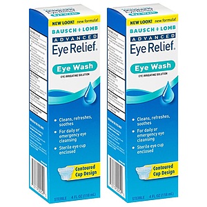 4-Oz Bausch + Lomb Advanced Eye Relief Eye Wash 2 for $3 ($1.49 each) + Free Ship to Store