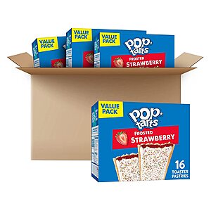 64-Count Pop-Tarts Toaster Pastries (Frosted Strawberry) 2 for $20 + Free S/H