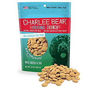 16-Ounce Charlee Bear Original Dog Treats (Cheese and Egg) $3.30 w/ Subscribe & Save