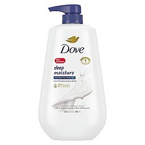30.6-Oz Dove Body Wash w/ Pump (Deep Moisture) $5.25 w/ S&S + Free Shipping w/ Prime or on $25+