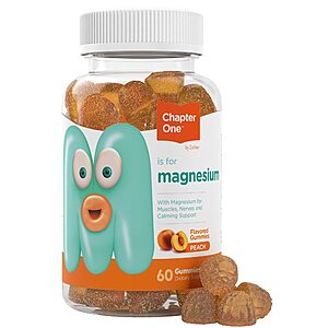60-Count Chapter One Magnesium Gummies (Peach) $3.75 w/ S&S + Free Shipping w/ Prime or on $25+