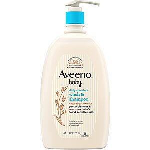 33-Oz Aveeno Baby Gentle Daily Moisture Body Wash & Shampoo $12.50 w/ S&S + Free Shipping w/ Prime or on $25+