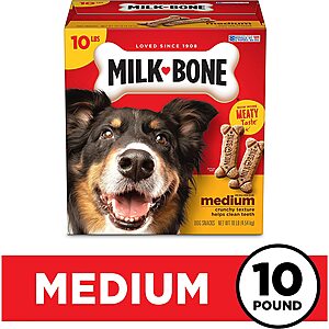 10-lbs Milk-Bone Original Dog Treats Biscuits (Medium) $10.50 w/ S&S + Free Shipping w/ Prime or on $25+