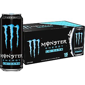 15-Pack 16-Oz Monster Energy Drink (Lo-Carb) $16.25 w/ S&S + Free Shipping w/ Prime or on $25+
