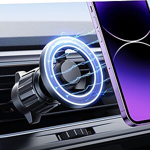 Amazon Prime Members: Lisen MagSafe iPhone Car Vent Mount Magnetic Phone Holder w/ 30 Strong Magnets $4.95 + Free Shipping