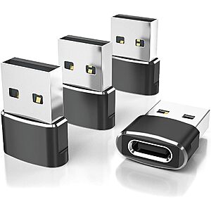 4-Pack Elebase USB-C to USB-A Adapter $3.60 & More
