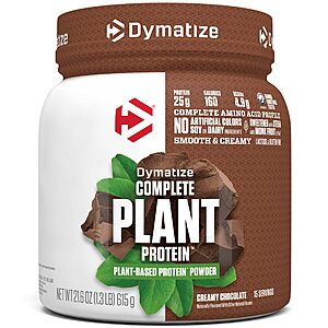 1.3-Lb Dymatize Complete Vegan Plant Protein Powder (Creamy Chocolate)  $9.10 w/ S&S + Free Shipping w/ Prime or on $35+