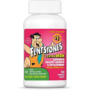 160-Count Flinstones Chewable Kid's Multivitamin + Extra Iron $11.05 w/ S&S + Free Shipping w/ Prime or on $35+