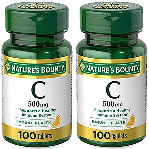 100-Count Nature's Bounty 500mg Vitamin C Tablets 2 for $4.50 ($2.24 each) w/ S&S + Free Shipping w/ Prime or on $35+