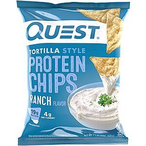 12-Count 1.1-Oz Quest Nutrition Protein Chips (Ranch) $16 w/ S&S + Free Shipping w/ Prime or on $35+