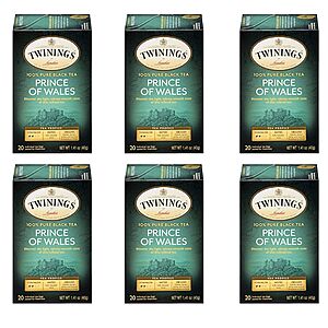 6-Pack 20-Count Twinings Prince of Wales Individually Wrapped Black Tea $3.85 w/ S&S + Free Shipping w/ Prime or on $35+