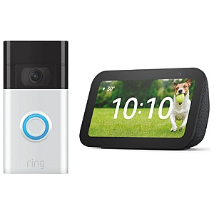 Ring 1080p HD Video Doorbell (2nd Gen) + 5.5" Amazon Echo Show 5 Smart Display $55 + Free Store Pickup at PC Richard & Son (in NY, CT, PA, NJ)