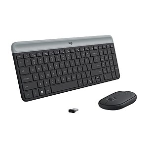Logitech MK470 Slim Wireless Keyboard & Mouse Combo (Graphite) $25.80 + Free S&H w/ Walmart+, FS on $35+ or Free Store Pickup at Walmart