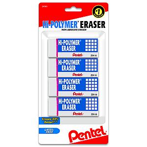 4-Count Pentel Hi-Polymer Block Erasers $1.75