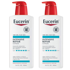 16.9-Oz Eucerin Intensive Repair Lotion (Fragrance Free) 2 for $7.20 ($3.60 each) w/ S&S + Free Shipping w/ Prime or on $35+