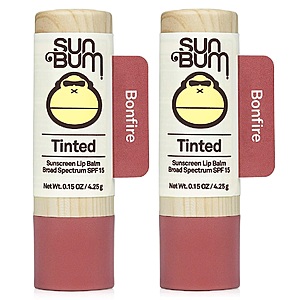 Select Beauty Products: $5 Amazon Credit w/ 2 of Eligible Items: Sun Bum SPF 30 Tinted Lip Balm (Bon Fire) + $5 Amazon Credit 2 for $11.35 & More w/ S&S + FS w/ Prime or on $35+