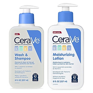 CeraVe Baby Wash & Shampoo or Moisturizing Lotion 2 for $12.55 ($6.27 each) w/ S&S + Free Shipping w/ Prime or on $35+