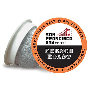 80-Count San Francisco Bay Coffee K-Cup Dark Roast Coffee Pods (French Roast) $21.60 & More w/ S&S
