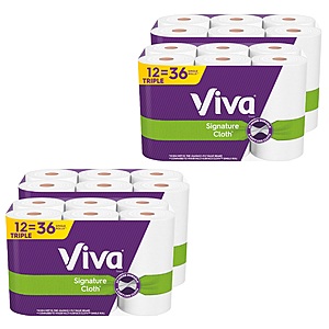 24-Count Viva Signature Cloth Choose-A-Sheet Paper Towels Triple Rolls + $15 Amazon Credit $54.15 w/ S&S + Free Shipping