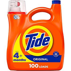 132-Ounce Tide Laundry Liquid Detergent (Original) + $3.60 Amazon Credit $15 w/ S&S + Free Shipping w/ Prime or on $35+