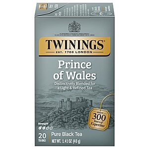 6-Pack 20-Count Twinings Black Tea (Prince of Wales) $6.80 w/ S&S + Free Shipping w/ Prime or on $35+