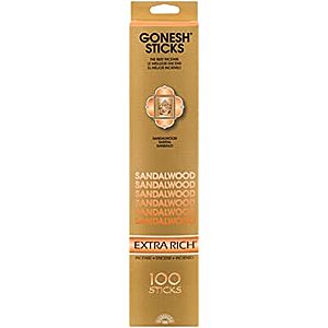 Gonesh Extra Rich Collection Sandalwood – 100 Stick Pack-Incense Count $1.5