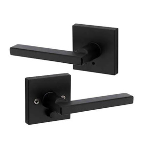 Home Depot: Halifax Square Satin Nickel or Black Privacy Door Lever/Handle w/Lock & Microban, Reversible Mount, Free Shipping, WYB Qty of 8, Slightly More/Unit WYB 4-6 $20.98