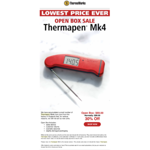 Thermapen MK4 Open Box - $62.10 + $3.99 Shipping