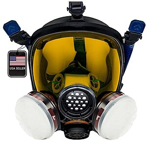 Full Face Organic Vapor, Chemical, & Particulate Respirator - 50% off on Amazon $60 + Free Shipping w/ Prime or on $35+ $64.93