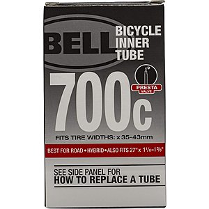 Bell Bicycle Tube 700 x 35/43C Presta Valve 2 for $3.90