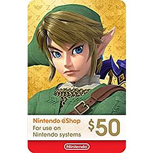 $50 Nintendo eShop Gift Card [Digital Code] $44.99