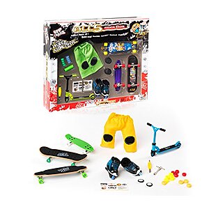 Grip and Tricks - 5Rider Finger Toy Box with 3 Finger Skates 1 Pair of Finger Roller Skates 1 Finger Scooter 14 Extra Mini Fingerboards Wheels and Accessories $14.58 - Amazon