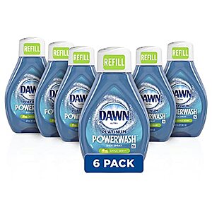 Dawn Platinum Powerwash Dish Spray, Dish Soap, Apple Scent Refill, 16oz (Pack of 6) - $16.55 /w S&S - Amazon